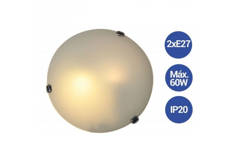 Applique Plafonnier "Luna Piena CR1" 2xE27 - L5051-CR1 - Barcelona LED
