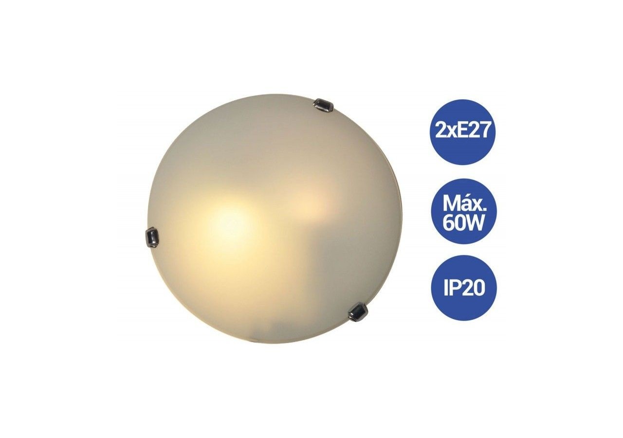 Applique Plafonnier "Luna Piena CR1" 2xE27 - L5051-CR1 - Barcelona LED