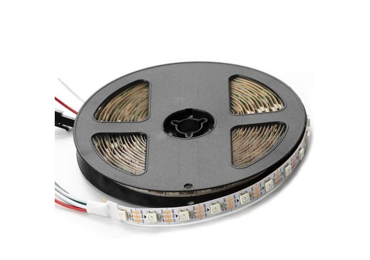 Ruban LED intelligent IC RGB 5V DC-14,4W/m-IP20-60 LED/m-Largeur 10mm-5m - B1572RGB - Barcelona LED