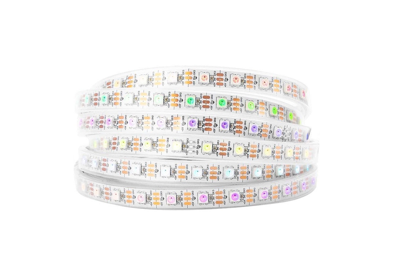 Ruban LED intelligent IC RGB 5V DC-14,4W/m-IP20-60 LED/m-Largeur 10mm-5m - B1572RGB - Barcelona LED