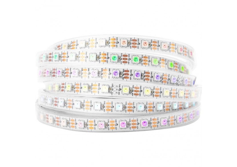 Ruban LED intelligent IC RGB 5V DC-14,4W/m-IP20-60 LED/m-Largeur 10mm-5m - B1572RGB - Barcelona LED Ruban LED intelligent IC RGB 5V DC-14,4W/m-IP20-60 LED/m-Largeur 10mm-5m - B1572RGB - Barcelona LED