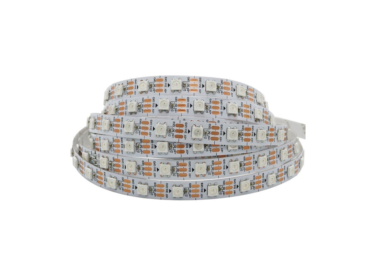Ruban LED intelligent IC RGB 5V DC-14,4W/m-IP20-60 LED/m-Largeur 10mm-5m - B1572RGB - Barcelona LED