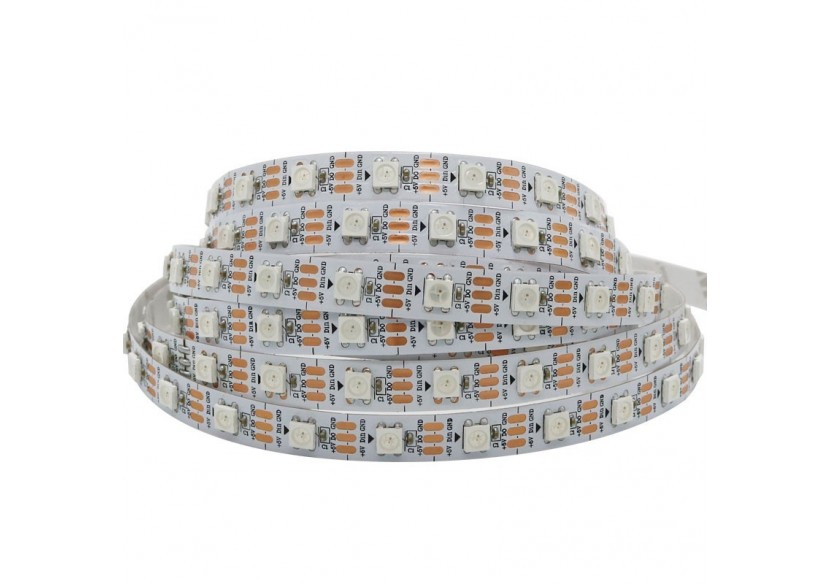 Ruban LED intelligent IC RGB 5V DC-14,4W/m-IP20-60 LED/m-Largeur 10mm-5m - B1572RGB - Barcelona LED Ruban LED intelligent IC RGB 5V DC-14,4W/m-IP20-60 LED/m-Largeur 10mm-5m - B1572RGB - Barcelona LED
