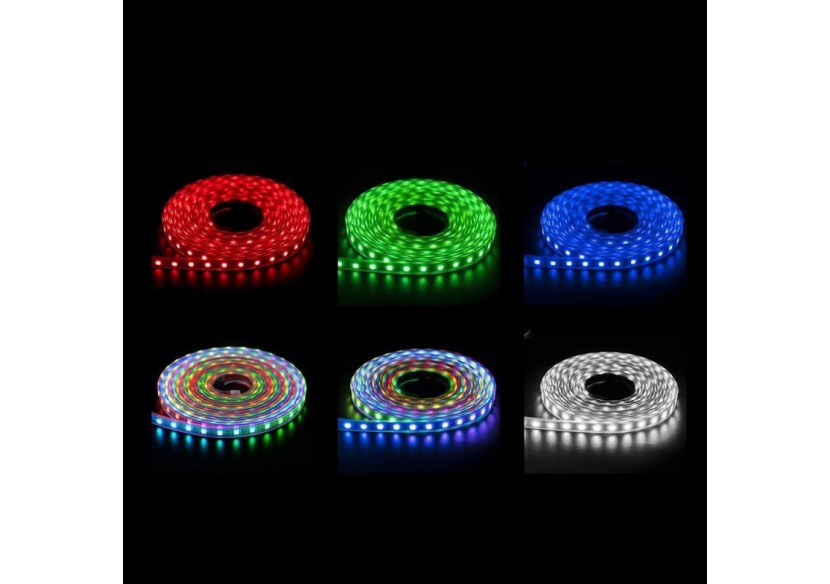 Ruban LED intelligent IC RGB 5V DC-14,4W/m-IP20-60 LED/m-Largeur 10mm-5m - B1572RGB - Barcelona LED Ruban LED intelligent IC RGB 5V DC-14,4W/m-IP20-60 LED/m-Largeur 10mm-5m - B1572RGB - Barcelona LED