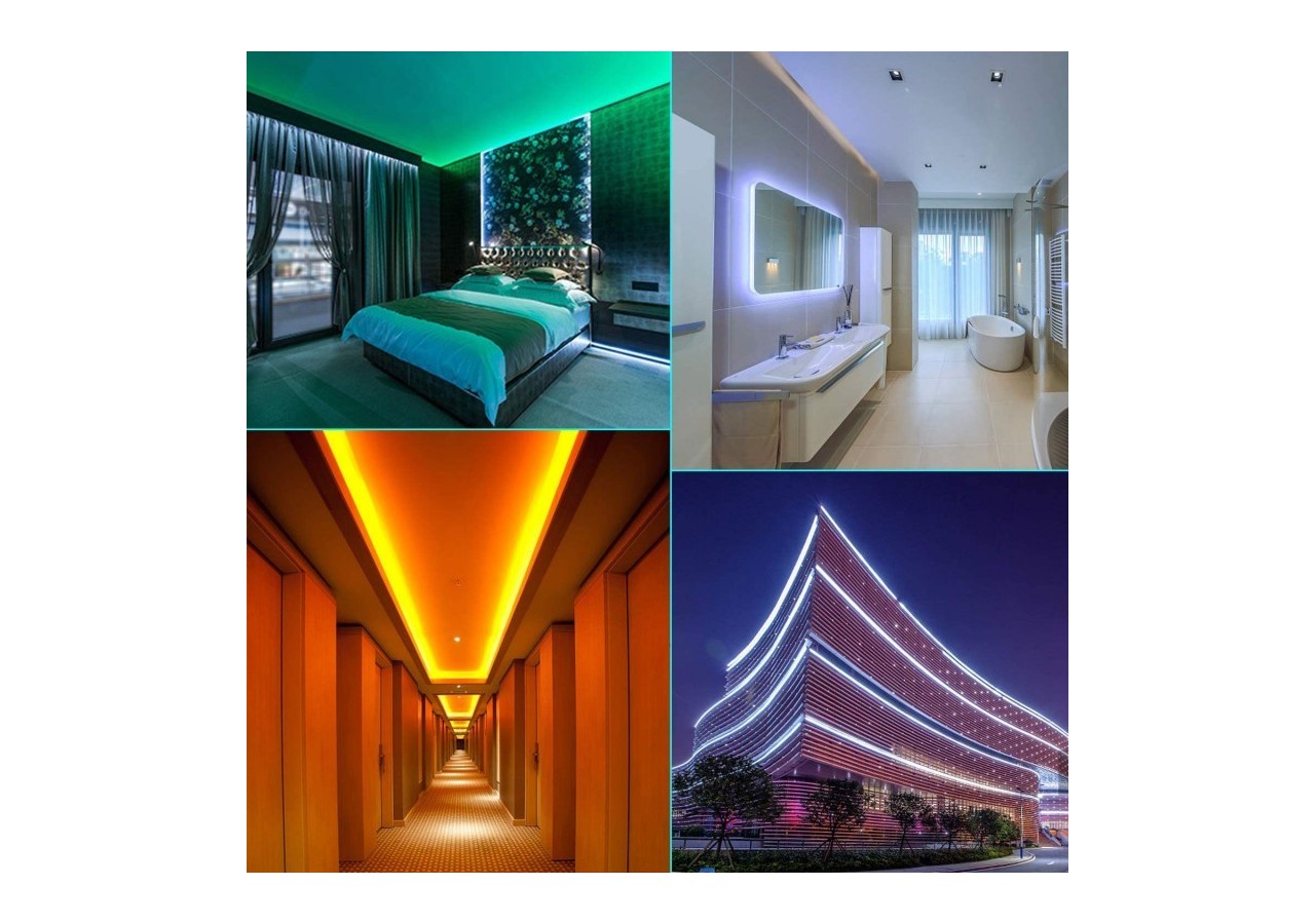 Ruban LED intelligent IC RGB 5V DC-14,4W/m-IP20-60 LED/m-Largeur 10mm-5m - B1572RGB - Barcelona LED