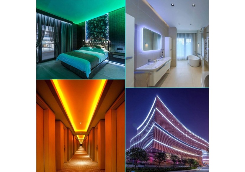 Ruban LED intelligent IC RGB 5V DC-14,4W/m-IP20-60 LED/m-Largeur 10mm-5m - B1572RGB - Barcelona LED Ruban LED intelligent IC RGB 5V DC-14,4W/m-IP20-60 LED/m-Largeur 10mm-5m - B1572RGB - Barcelona LED
