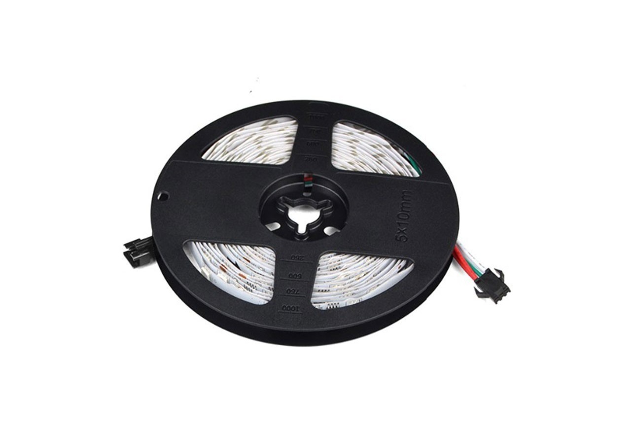 Ruban LED intelligent IC RGB 12V DC-14,4 W/m-IP20-60 LED/m-Largeur 10mm-5m - B1574RGB - Barcelona LED