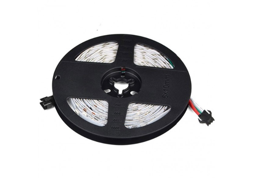 Ruban LED intelligent IC RGB 12V DC-14,4 W/m-IP20-60 LED/m-Largeur 10mm-5m - B1574RGB - Barcelona LED Ruban LED intelligent IC RGB 12V DC-14,4 W/m-IP20-60 LED/m-Largeur 10mm-5m - B1574RGB - Barcelona LED