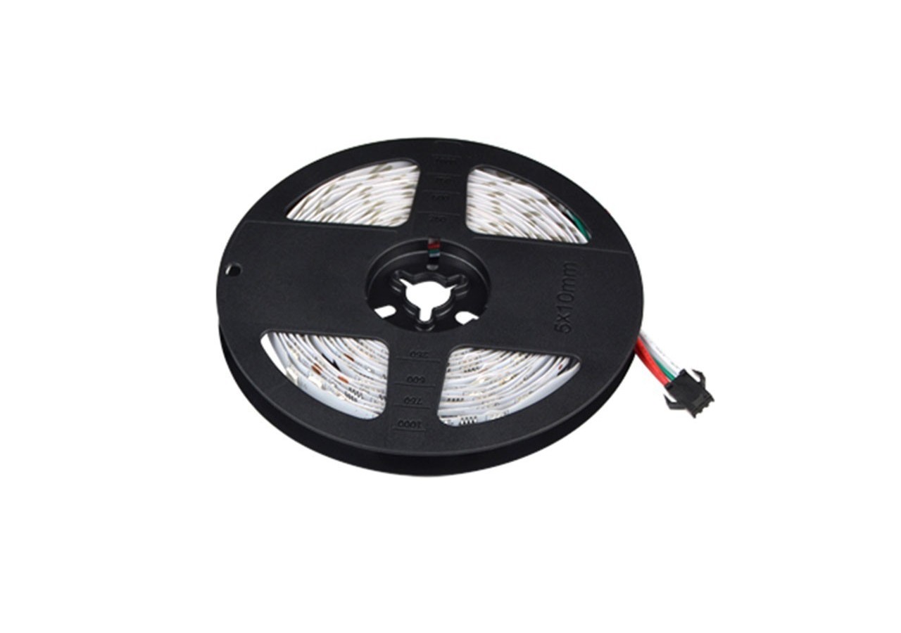 Ruban LED intelligent IC RGB 12V DC-14,4 W/m-IP20-60 LED/m-Largeur 10mm-5m - B1574RGB - Barcelona LED