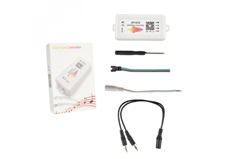 Contrôleur musical LED IC Pixel RGB/RGBW Bluetooth-5-24V DC-960 pixels - SP107E - Barcelona LED