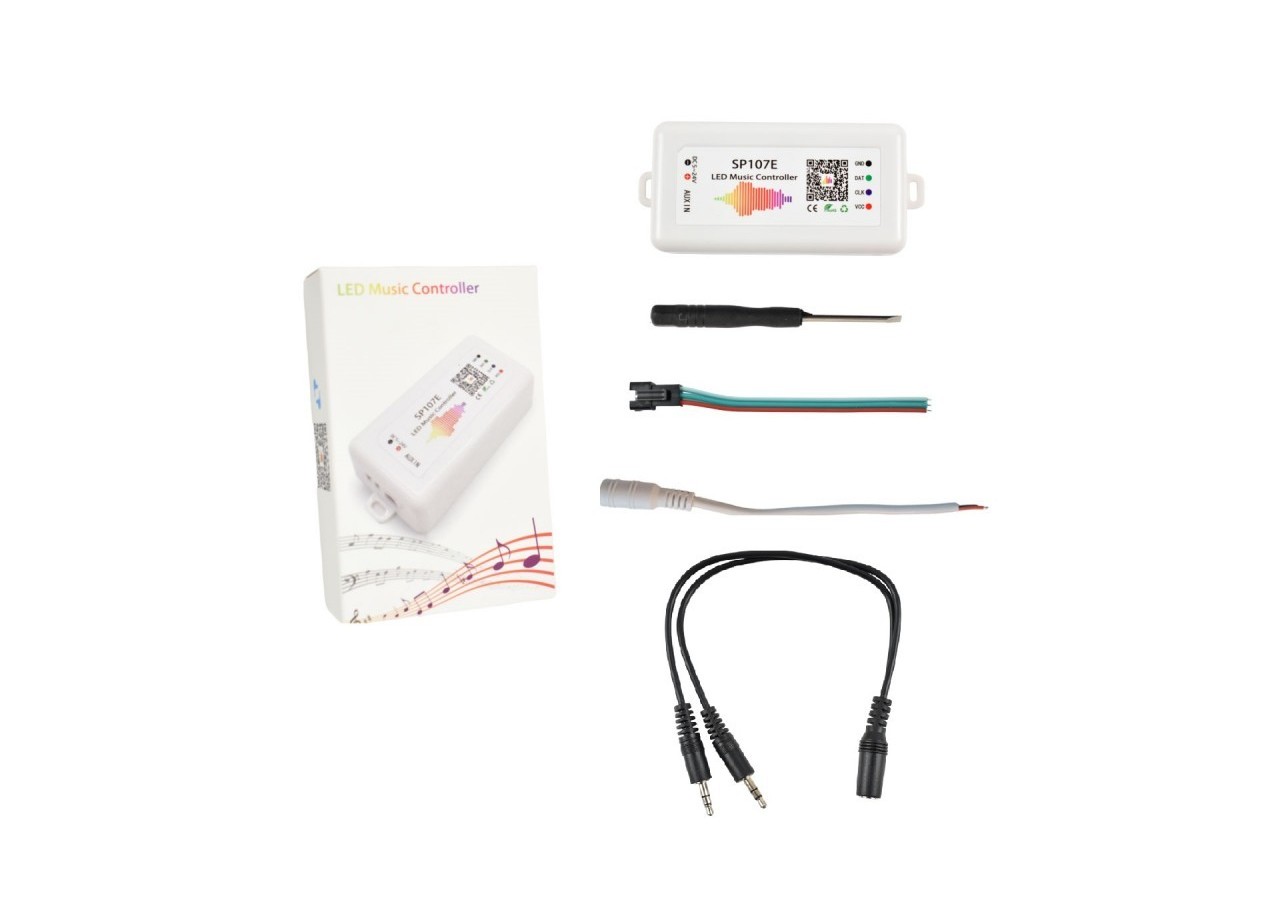 Contrôleur musical LED IC Pixel RGB/RGBW Bluetooth-5-24V DC-960 pixels - SP107E - Barcelona LED