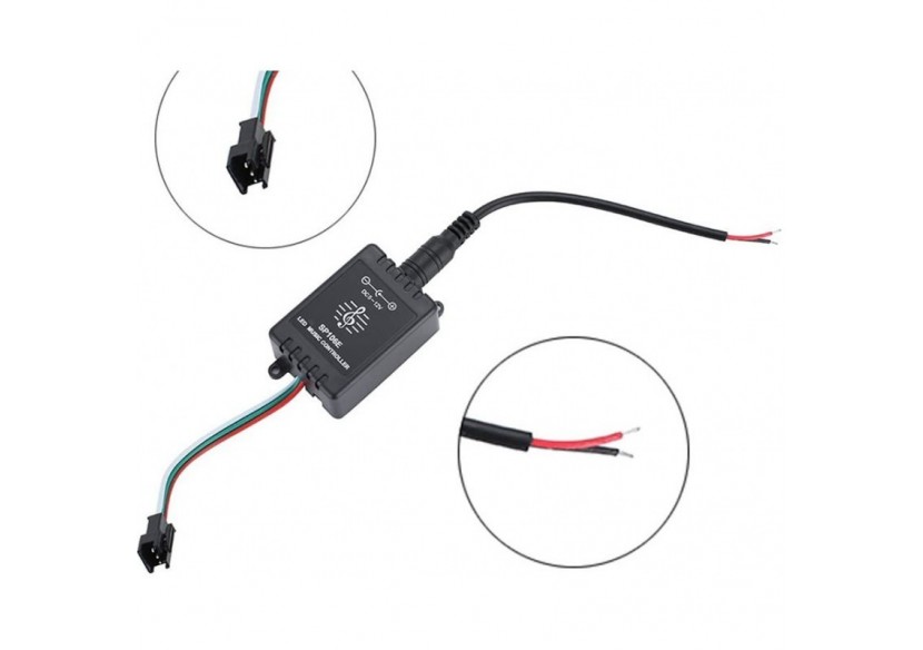 Contrôleur musical LED IC Pixel RGB/RGBW avec télécommande-5-12V DC-600 pixels - SP106E - Barcelona LED