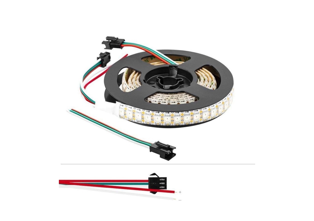 Ruban LED intelligent IC RGB 5V DC-IP20-21,6W/m-144 LED/m-Largeur 12mm-2m - B1573RGB - Barcelona LED