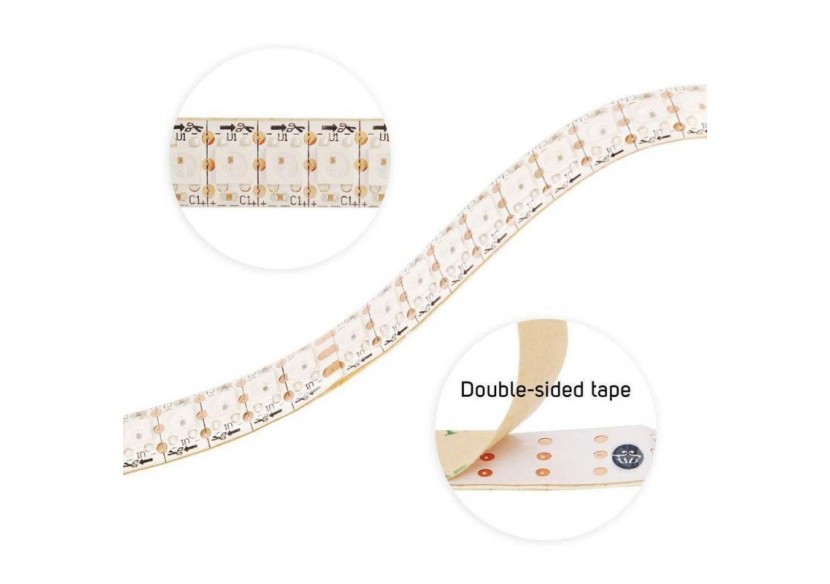 Ruban LED intelligent IC RGB 5V DC-IP20-21,6W/m-144 LED/m-Largeur 12mm-2m - B1573RGB - Barcelona LED Ruban LED intelligent IC RGB 5V DC-IP20-21,6W/m-144 LED/m-Largeur 12mm-2m - B1573RGB - Barcelona LED