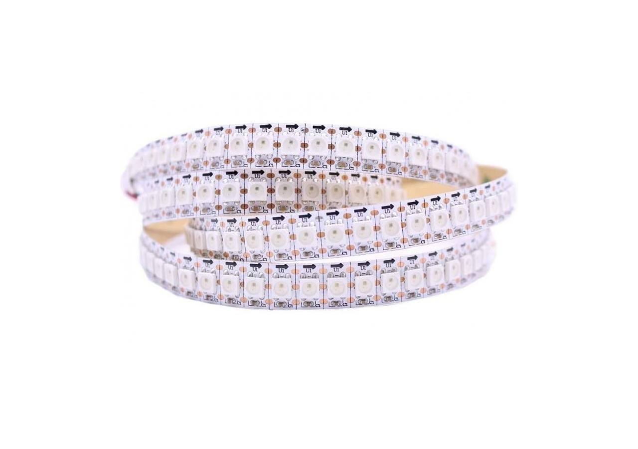 Ruban LED intelligent IC RGB 5V DC-IP20-21,6W/m-144 LED/m-Largeur 12mm-2m - B1573RGB - Barcelona LED