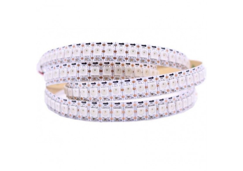 Ruban LED intelligent IC RGB 5V DC-IP20-21,6W/m-144 LED/m-Largeur 12mm-2m - B1573RGB - Barcelona LED Ruban LED intelligent IC RGB 5V DC-IP20-21,6W/m-144 LED/m-Largeur 12mm-2m - B1573RGB - Barcelona LED