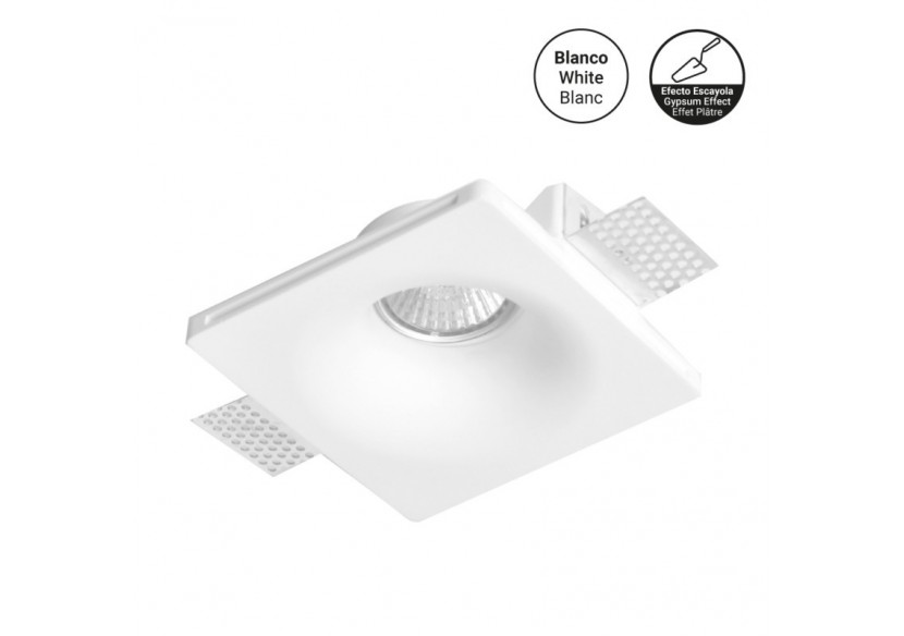 Support spot à encastrer en plâtre pour ampoule GU10 - B254 - Barcelona LED Support spot à encastrer en plâtre pour ampoule GU10 - B254 - Barcelona LED