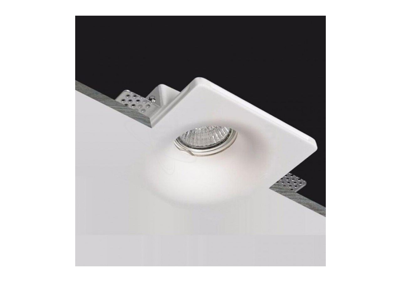 Support spot à encastrer en plâtre pour ampoule GU10 - B254 - Barcelona LED