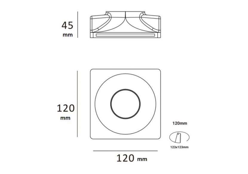 Support spot à encastrer en plâtre pour ampoule GU10 - B254 - Barcelona LED Support spot à encastrer en plâtre pour ampoule GU10 - B254 - Barcelona LED