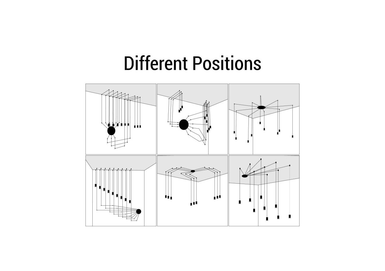 Suspension design "Nébula" 9x6W - LN4029-9-N - Barcelona LED