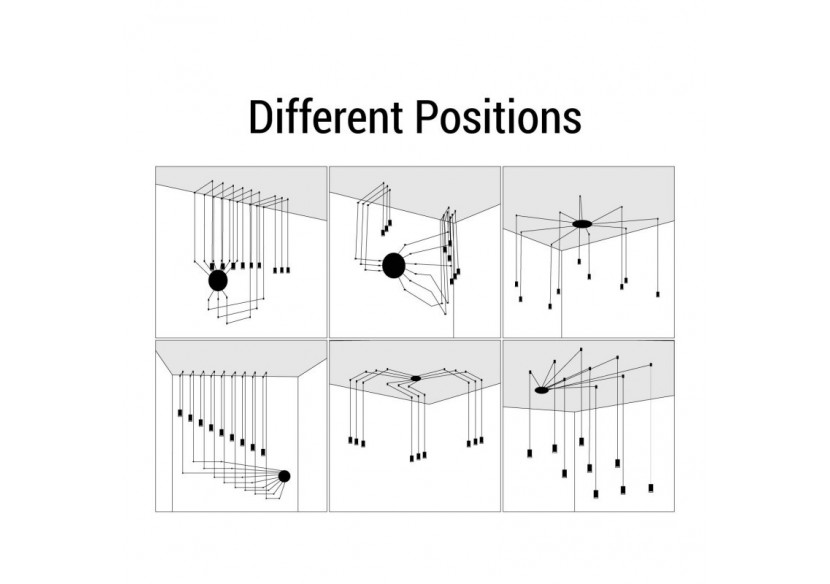 Suspension design "Nébula" 9x6W - LN4029-9-N - Barcelona LED