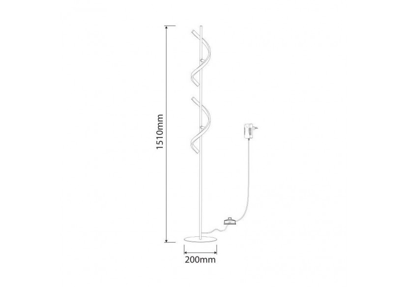 Lampe sur pied LED 22W "Bergman" Gamme Hollywood - LN1413 - Barcelona LED