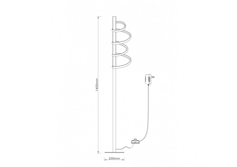 Lampe sur pied moderne "Rita-Hollywood"-18W - LN1406 - Barcelona LED