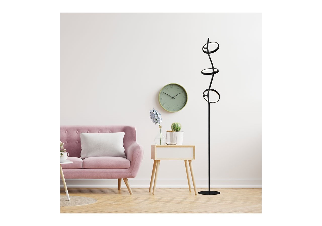 Lampadaire LED en aluminium "GARLAND HOLLYWOOD"-15W-Lumière chaude - LN1616-N - Barcelona LED