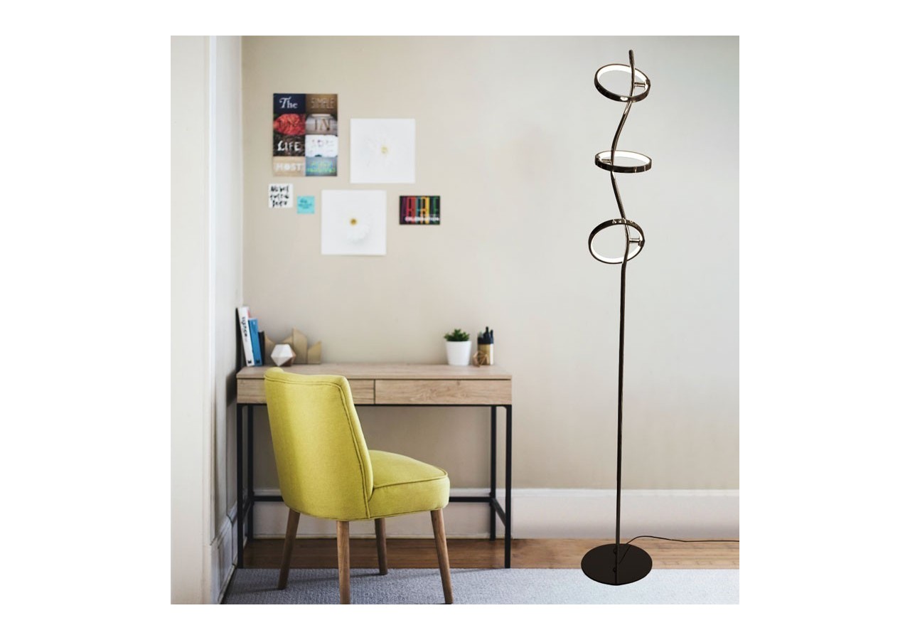 Lampadaire LED en aluminium "GARLAND HOLLYWOOD"-15W-Lumière chaude - LN1616-N - Barcelona LED