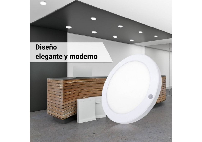 Plafonnier LED rond 18 W – capteur de mouvement PIR + CCT - B1294-S-CCT - Barcelona LED