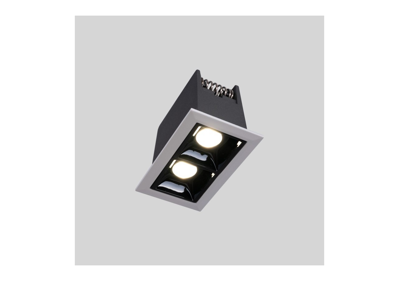 Spot linéaire LED encastrable double 4W-UGR18-IRC90-Puce OSRAM - B1218-4W-B-BN - Barcelona LED