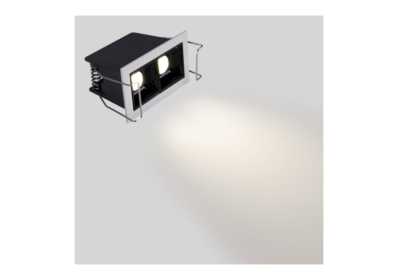 Spot linéaire LED encastrable double 4W-UGR18-IRC90-Puce OSRAM - B1218-4W-B-BN - Barcelona LED