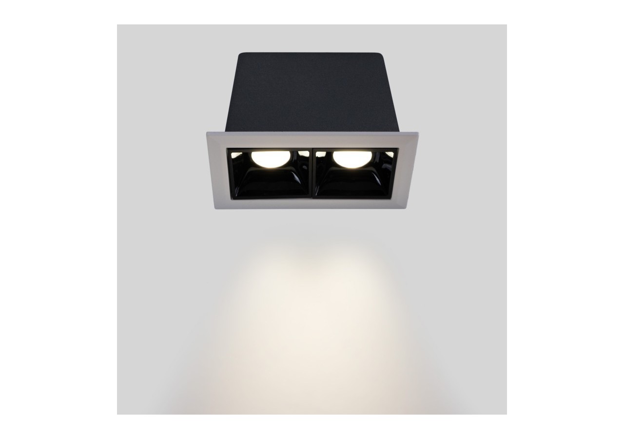 Spot linéaire LED encastrable double 4W-UGR18-IRC90-Puce OSRAM - B1218-4W-B-BN - Barcelona LED