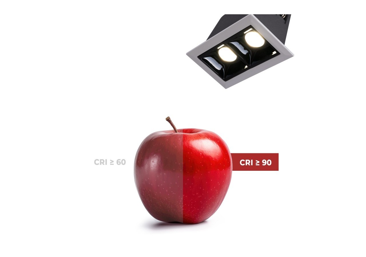 Spot linéaire LED encastrable double 4W-UGR18-IRC90-Puce OSRAM - B1218-4W-B-BN - Barcelona LED