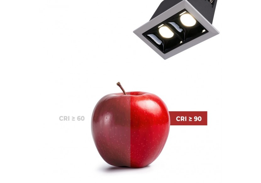 Spot linéaire LED encastrable double 4W-UGR18-IRC90-Puce OSRAM - B1218-4W-B-BN - Barcelona LED