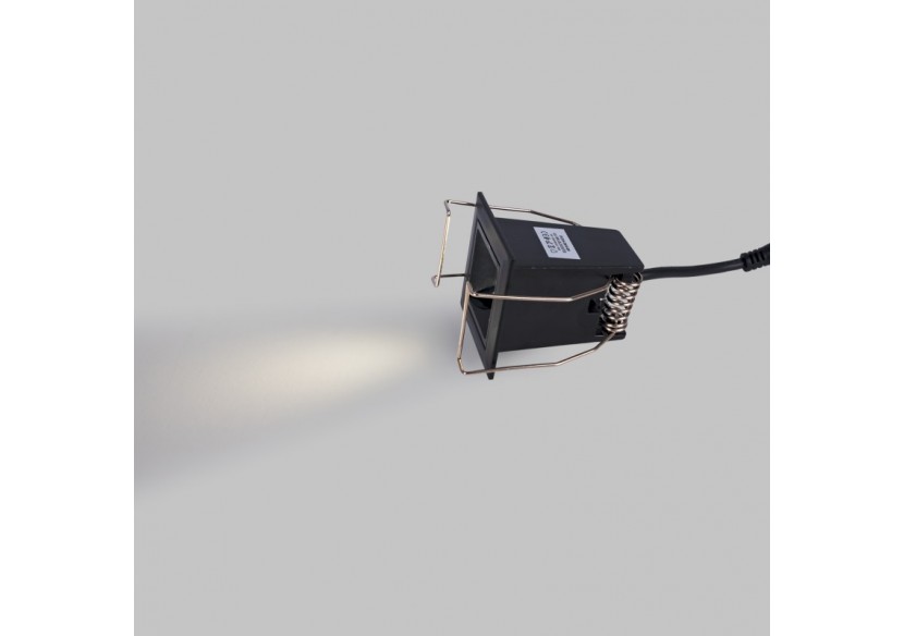 Spot LED encastrable carré 2W-UGR18-IRC90-Puce OSRAM - B1218-2W-N-BN - Barcelona LED