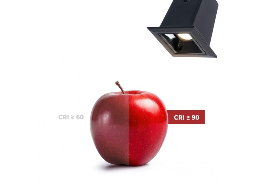 Spot LED encastrable carré 2W-UGR18-IRC90-Puce OSRAM - B1218-2W-N-BN - Barcelona LED