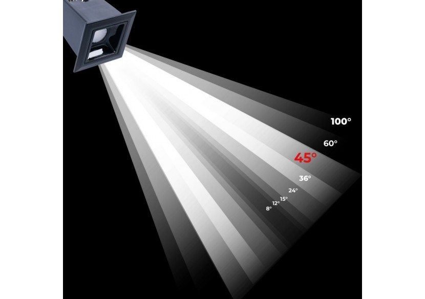 Spot LED encastrable carré 2W-UGR18-IRC90-Puce OSRAM - B1218-2W-N-BN - Barcelona LED