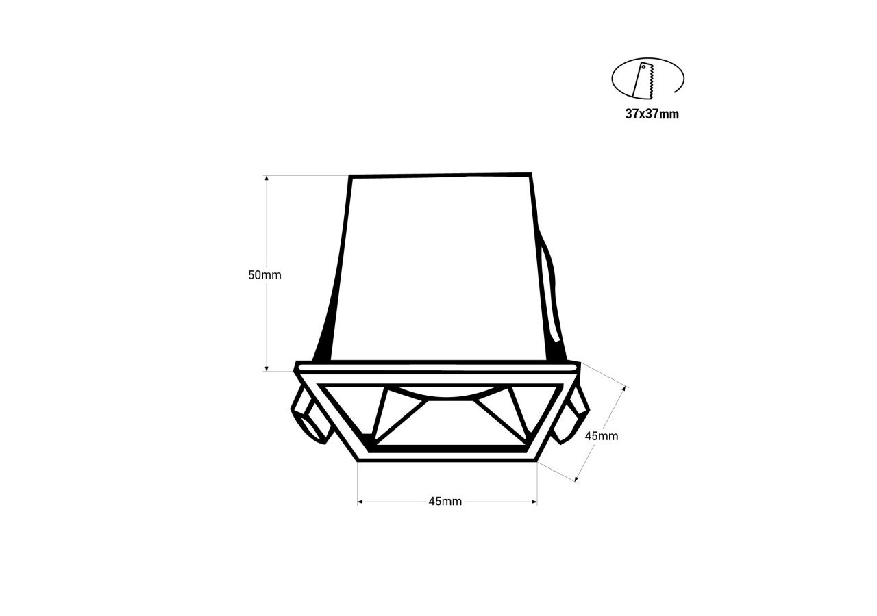 Spot LED encastrable carré 2W-UGR18-IRC90-Puce OSRAM - B1218-2W-N-BN - Barcelona LED