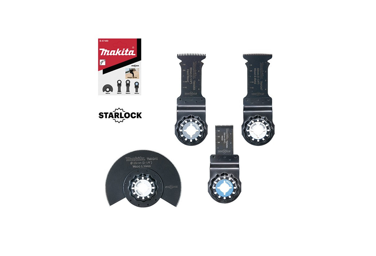 Fixation STARLOCK : Ensemble 4 accessoires pour bois et métal - Makita : Confort'Mat