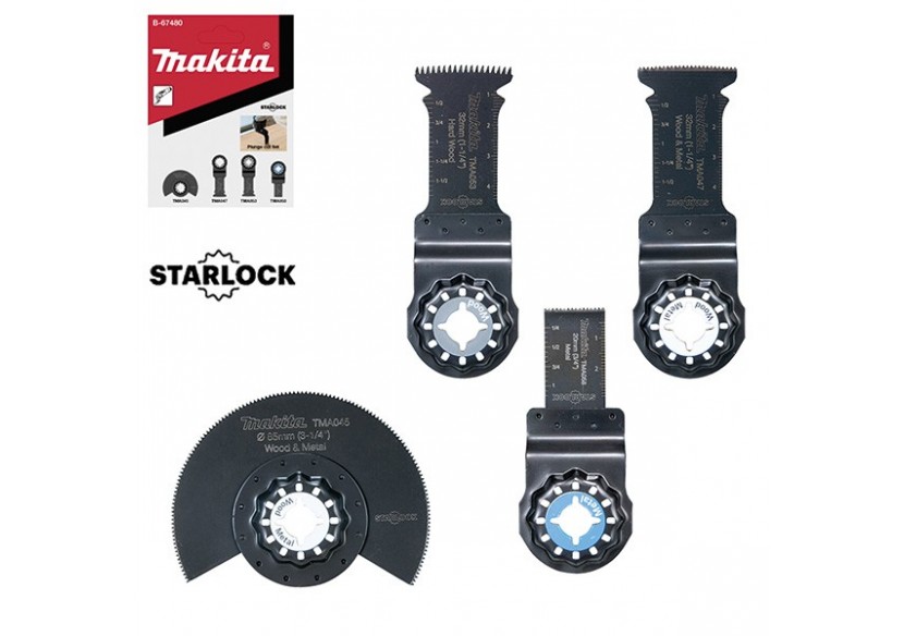 Fixation STARLOCK : Ensemble 4 accessoires pour bois et métal - Makita : Confort'Mat