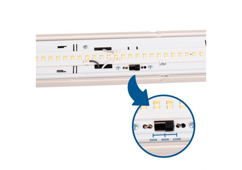 Réglette LED étanche CCT connectable avec capteur de mouvement-120cm-40W-IP65 - B8400-120-S-CCT - Barcelona LED