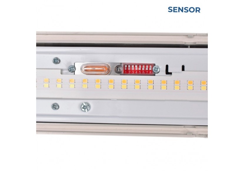 Réglette LED étanche CCT connectable avec capteur de mouvement-120cm-40W-IP65 - B8400-120-S-CCT - Barcelona LED