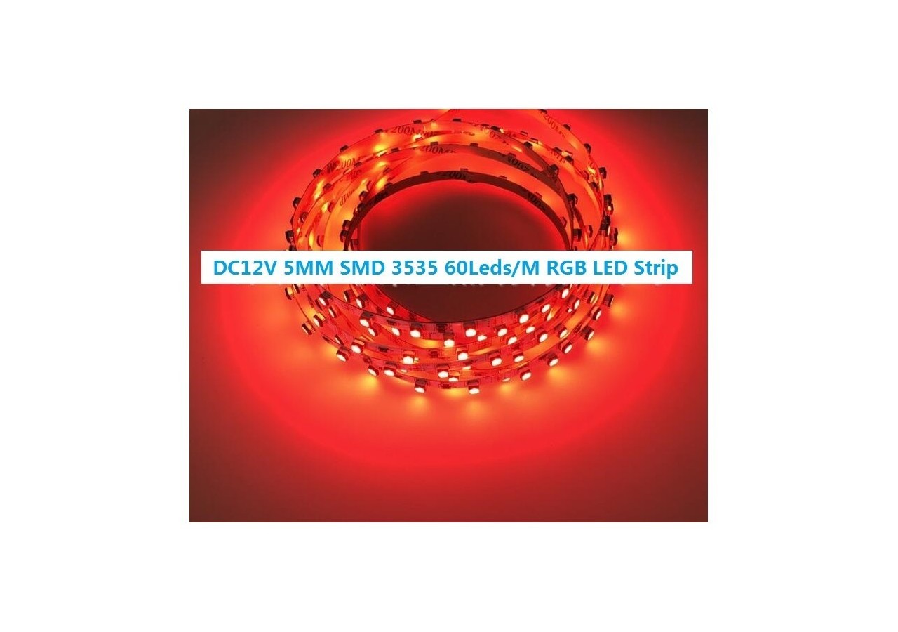 Ruban LED RGB 12V DC SMD 3535 72W IP20 5M PCB 5mm - B1547-5-IP20 - Barcelona LED