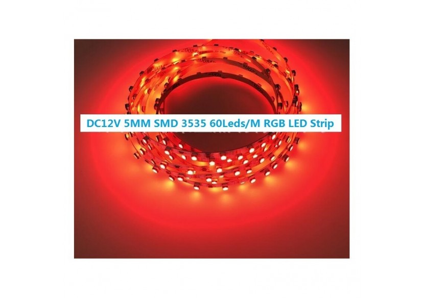 Ruban LED RGB 12V DC SMD 3535 72W IP20 5M PCB 5mm - B1547-5-IP20 - Barcelona LED