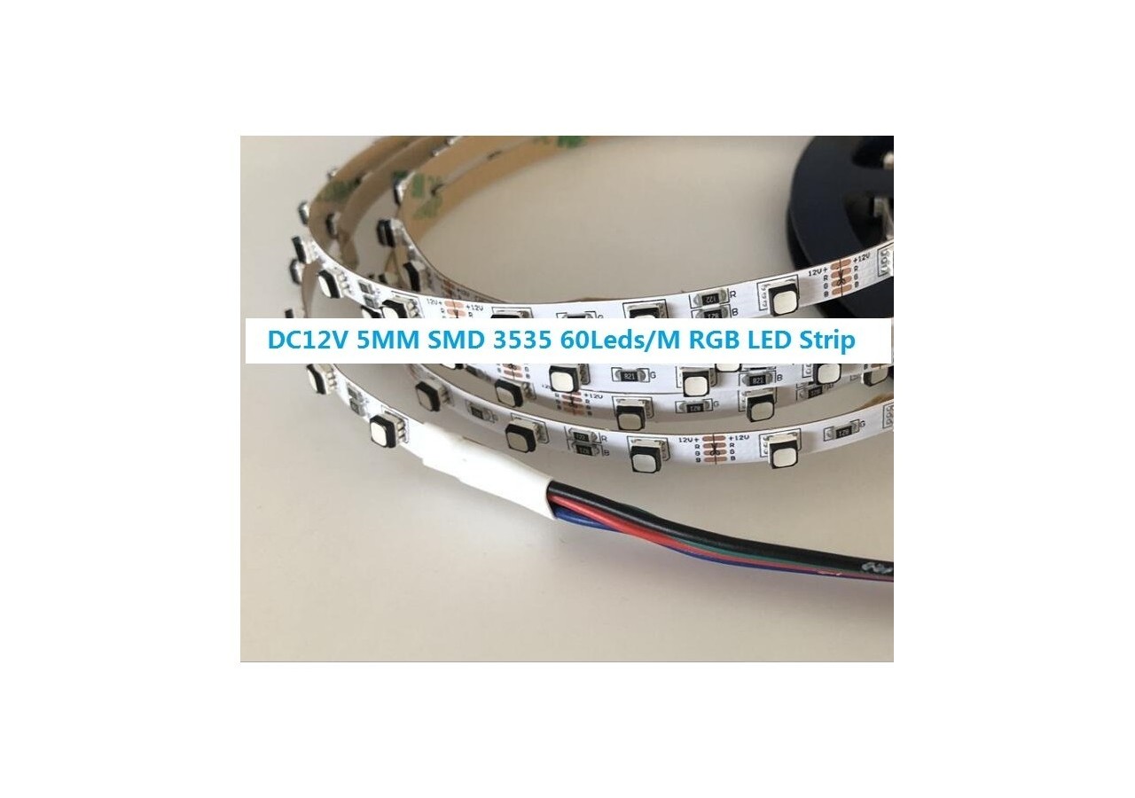 Ruban LED RGB 12V DC SMD 3535 72W IP20 5M PCB 5mm - B1547-5-IP20 - Barcelona LED