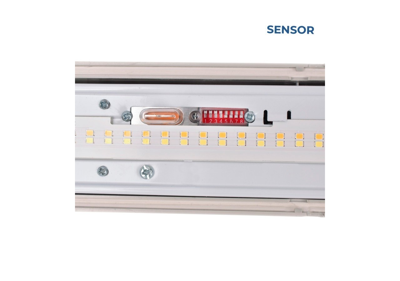 Réglette LED étanche CCT connectable avec détecteur de mouvement-150cm-56W-IP65 - B8400-150-S-CCT - Barcelona LED