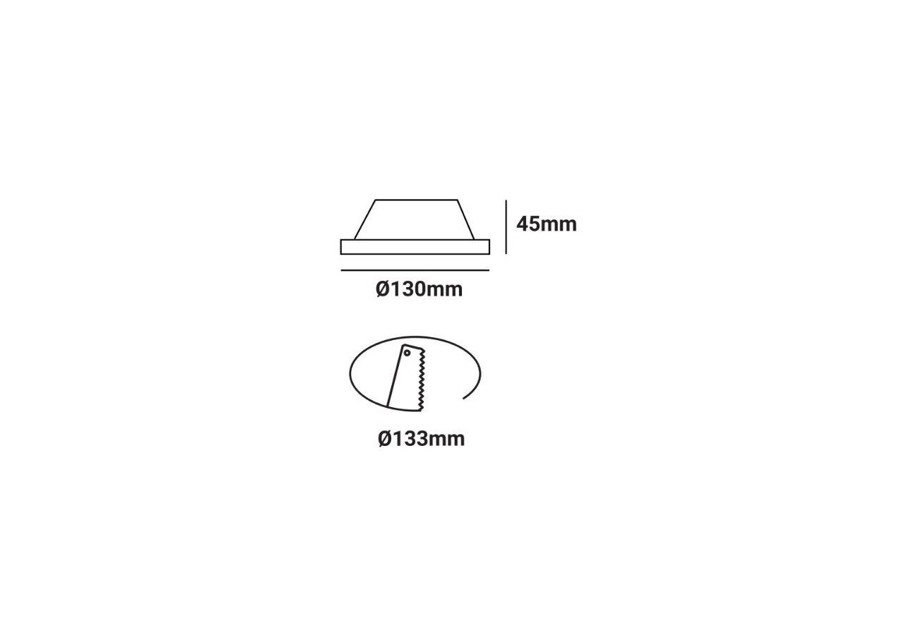 Support spot encastrable en plâtre GU10 "Léa" - B250 - Barcelona LED