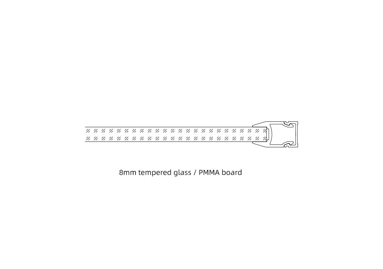 Profilé aluminium pour vitre et étagère 25x14mm (2m) - BPERFALP138 - Barcelona LED