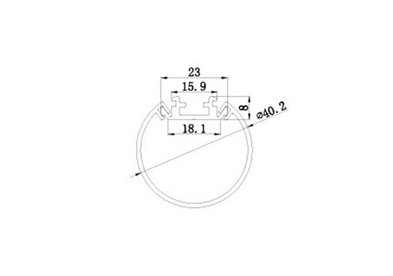 Profilé aluminium suspendu ou saillie 23X8mm pour ruban LED (2m) - BPERFT40 - Barcelona LED